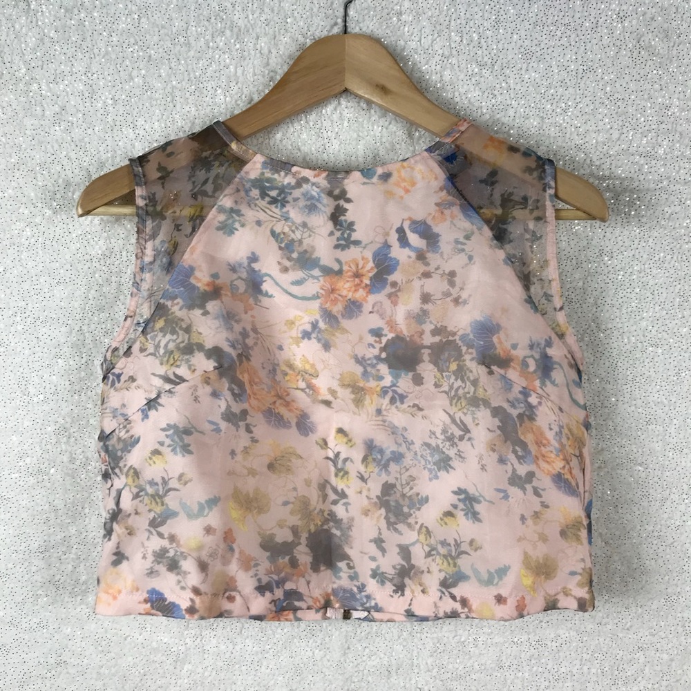 ASOS Little Mistress Floral Crop Top, Size 4, New